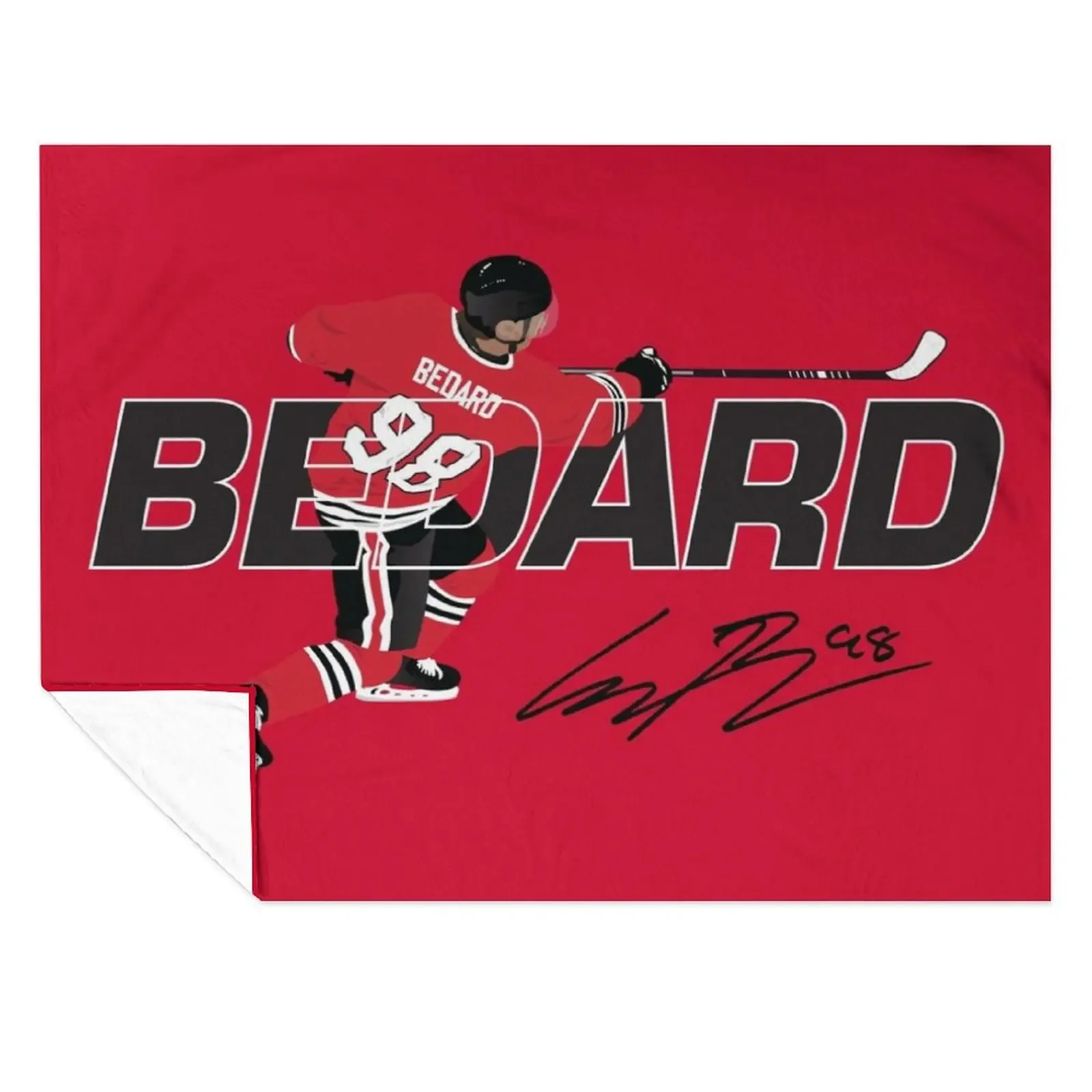 

Bedard Pro Player Bold Name and Number Art Throw Blanket Plush Cute Plaid Extra Large Throw Polar Blankets