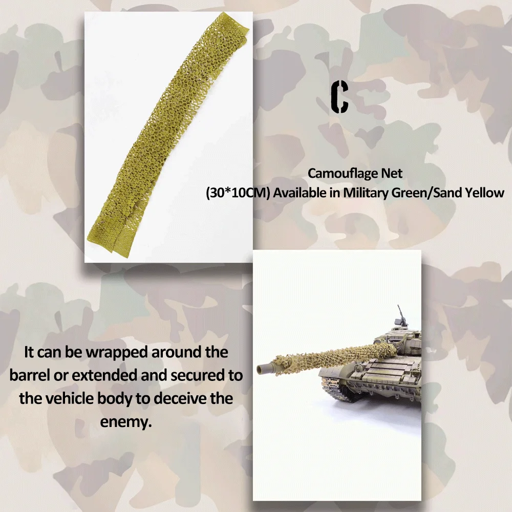 COOLBANK DIY Tank Decorative Parts Set Model Toy Accessories for 1/16 Scale Remote-Controlled Tank Toy HENGLONG / Tongde Series