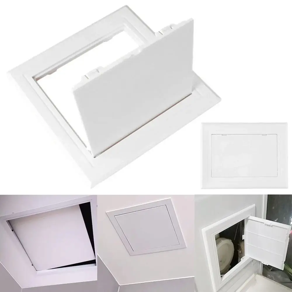 Universal White Access Panel Door Plastic Removable Opening Flap Cover Plate Inspection Hole Doors Wall Ceiling