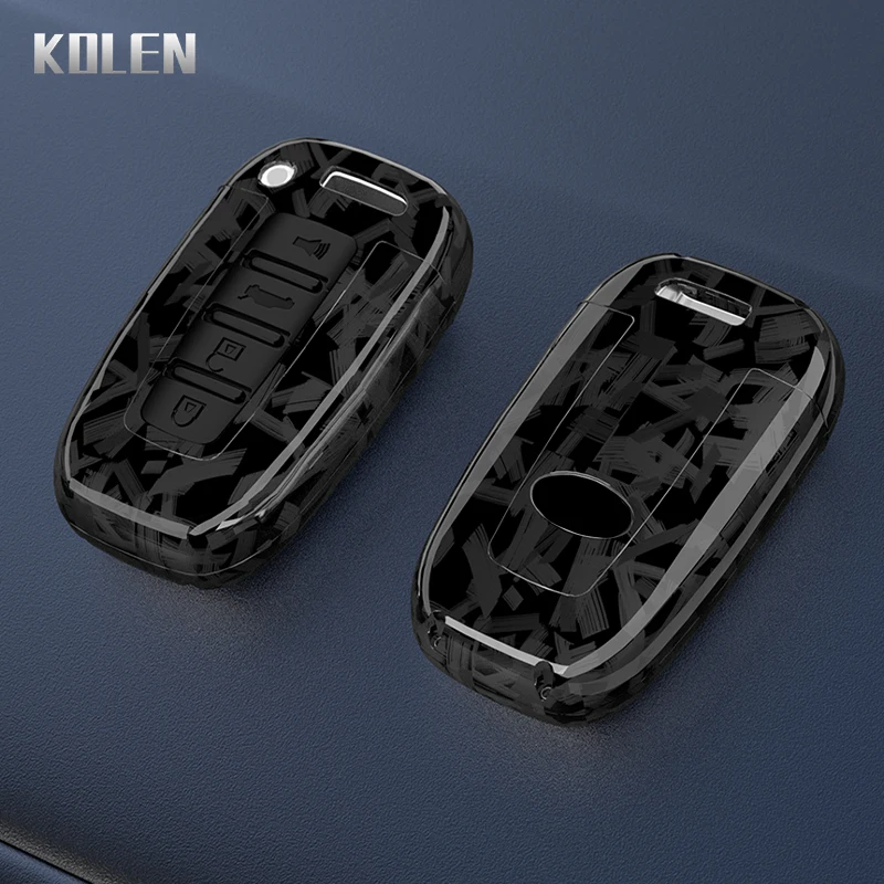 ABS Carbon Fiber Car Key Case Cover For Hyundai IX35 Elantra Sonata 8 9 For Kia Sportage K5 K2 Sorento Optima Forte Shell Fob