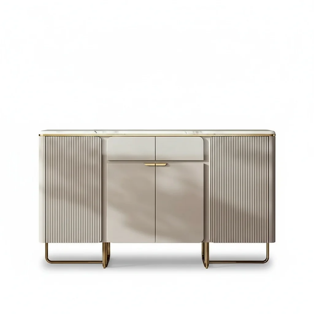 

Тумба для обуви в гостиную, шкаф для хранения из массива дерева в кремовом стиле, современный деревянный буфет, белая полка для обуви с металлическими ручками