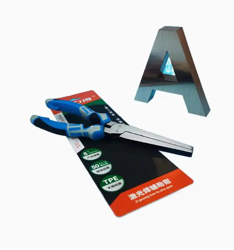 Laser welding auxiliary pliers flat mouth stainless steel luminous word bender sign making aluminum bar bending tool