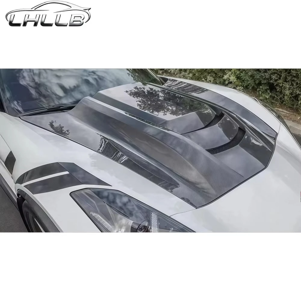 Suitable for Modifying and Upgrading the Opening Carbon Fiber Hood of for Corvette C7 Z06