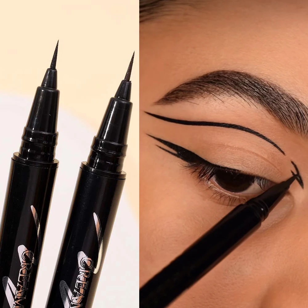 Waterproof Matte Eyeliner Pencil Makeup Lasting Quick-dry Smooth Anti Smudge Liquid low Eyelash Pen Women Big Eyes Cosmetics