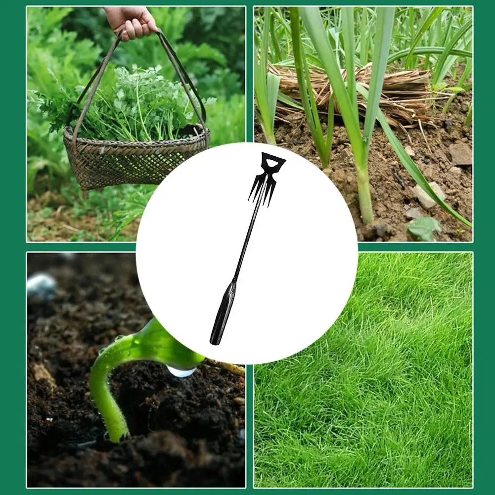 Portable Garden Weeding Tool Garden Manganese Steel Weeding Root Rake Multi-functional Home Loosening Digging Hand Tool