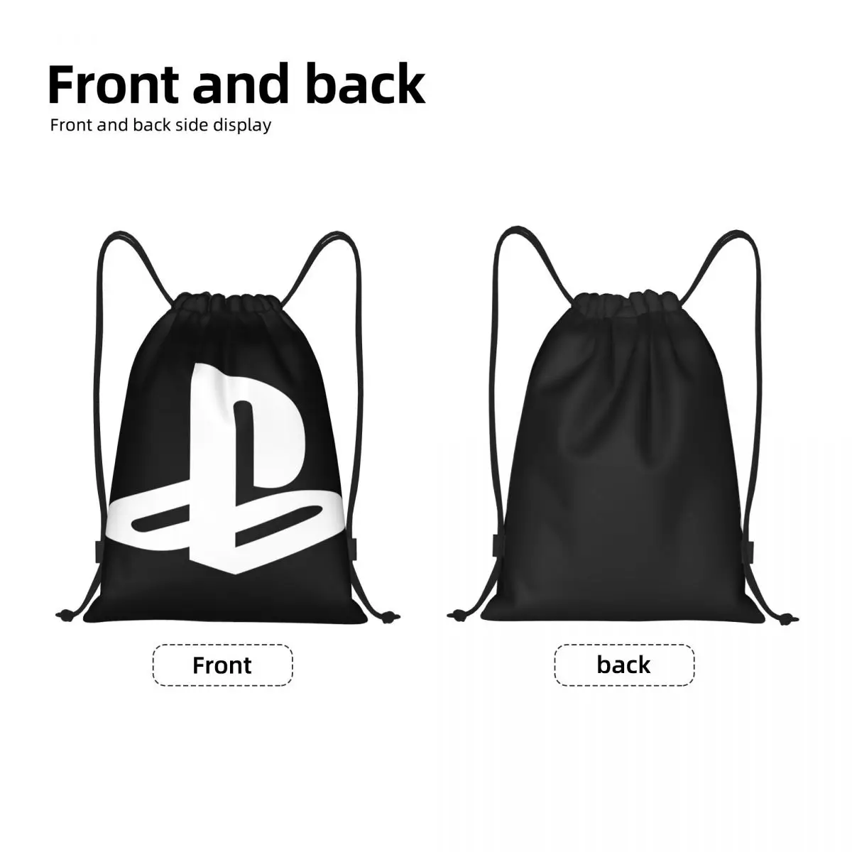 Custom Playstations Drawstring Bags for Training Yoga Backpacks Women Men Game Gamer Gift Sports Gym Sackpack