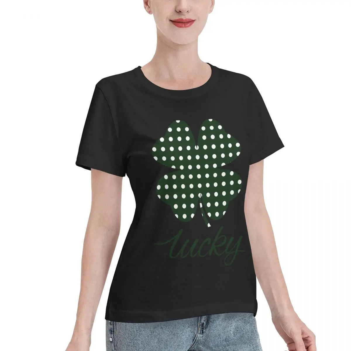 Must Have Clover Women's T-shirt Elegant Breathable Cotton Tee