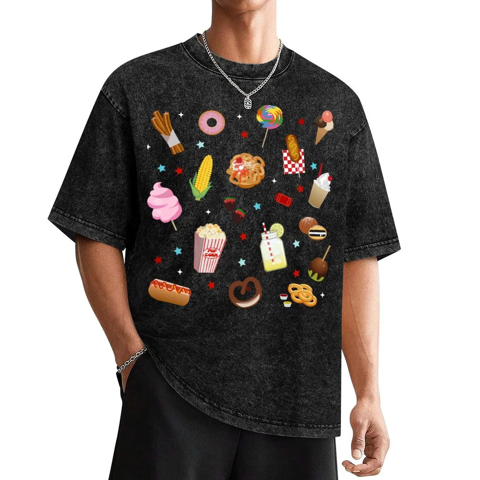 State Fair Food, Carnival, Amusement Park, Fair Sweet Treats & Snacks Goals T-Shirt kawaii clothes plus sizes Men's t-shirt