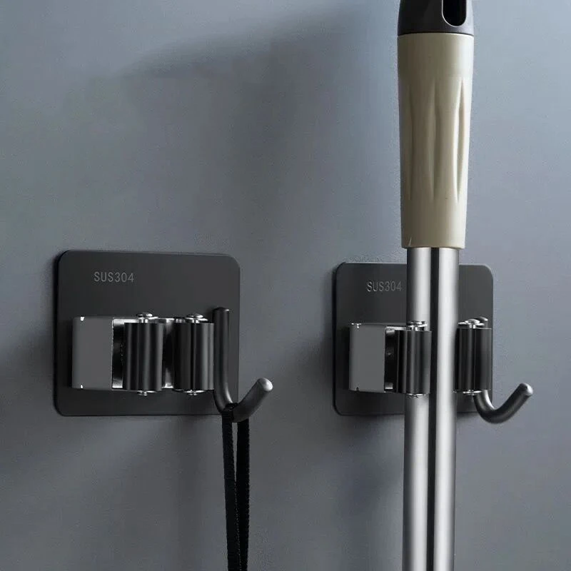 Mehrzweck-Haken, selbstklebend, zum Aufhängen an der Wand, Mopp-Rack, Besenaufhänger, Haken für Küche, Badezimmer, Organisation, Heim-Organizer, Zubehör ﻿ – Detail 6