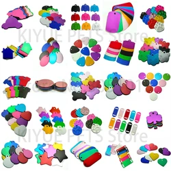 Wholesale 100X Personalized Blank Dog ID Tag Customized Dog Name Tag Phone Pet ID Tags Dog Cat Pet Military Man Tag Aluminum