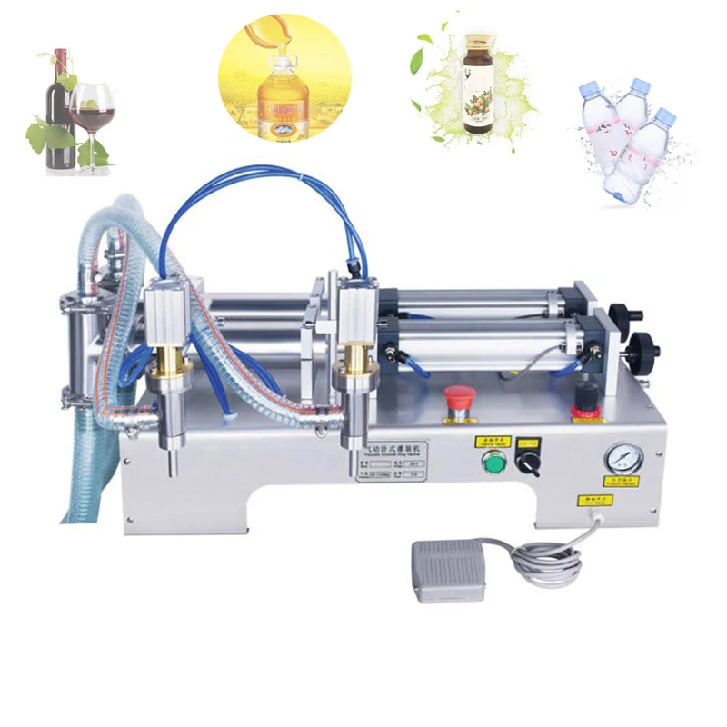 

Small semi-automatic 2 Heads Carbonated Soft Drink filling Machine Beverage Liquid filling Machine