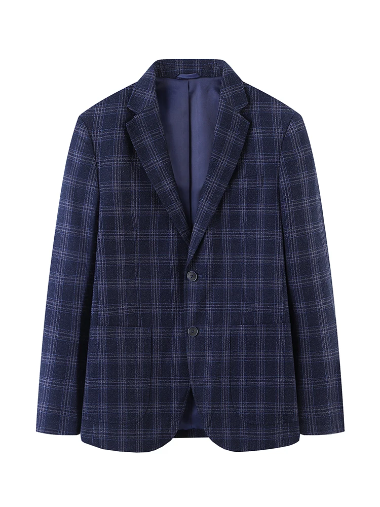 

Высококачественное повседневное мужское трендовое длинное пальто в клетку Jaet, осеннее новое однобортное пальто Sle Busin с круглым подолом и подставкой