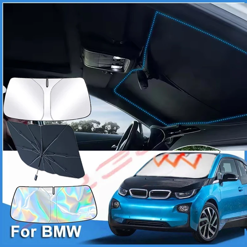 BMW i3 i4 i5 i7 M3 M4 M5 M6 M8 E60 E61 E70 E81 E87 E90 차량용 앞유리 차양막 커버, 자외선 차단 자동차 액세서리