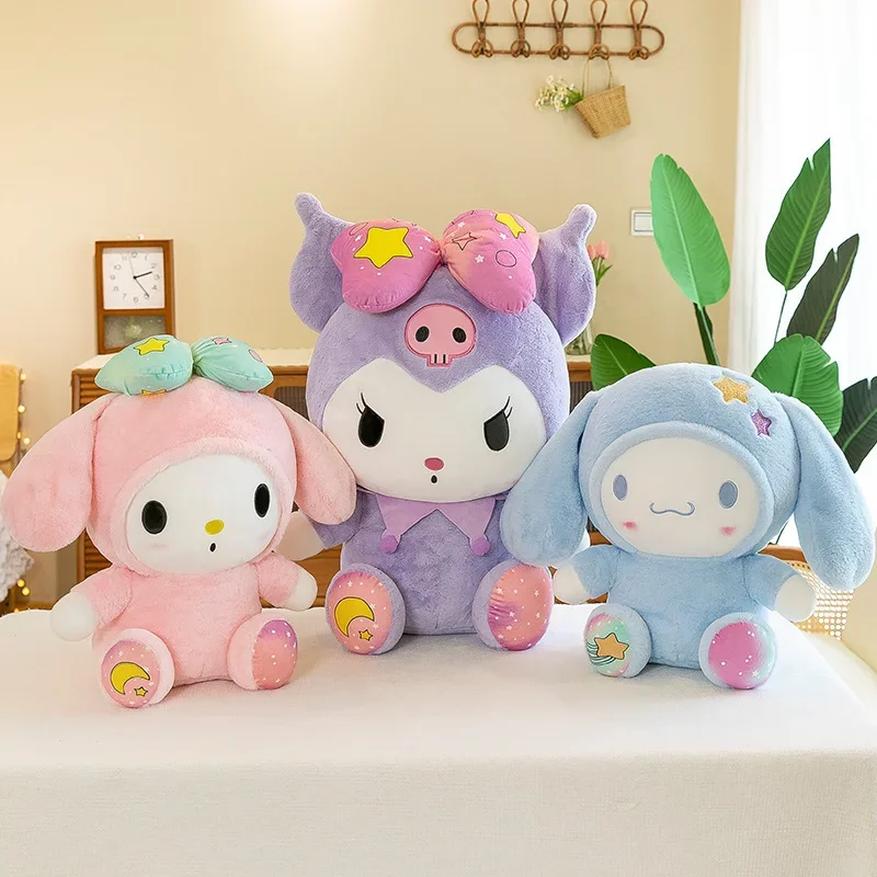 Sanurgente Kuromi-Oreiller en peluche Kawaii, série My Melody, beurre, dessin animé animal, jouet mignon, cadeau d'anniversaire, cadeaux de Noël