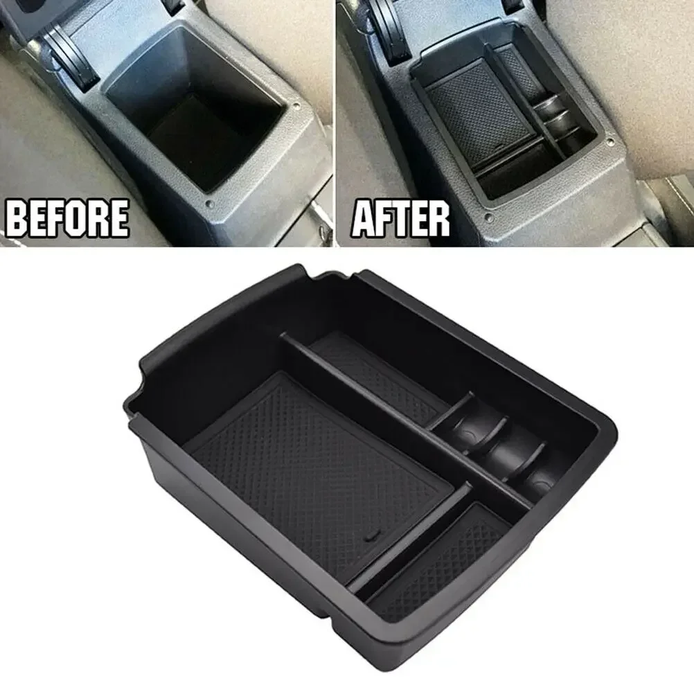 Car Armrest Secondary Storage Box Black Center Console Organizer Tray For Golf 7 Golf Mk7 VII 5G GT I R 2013-2017