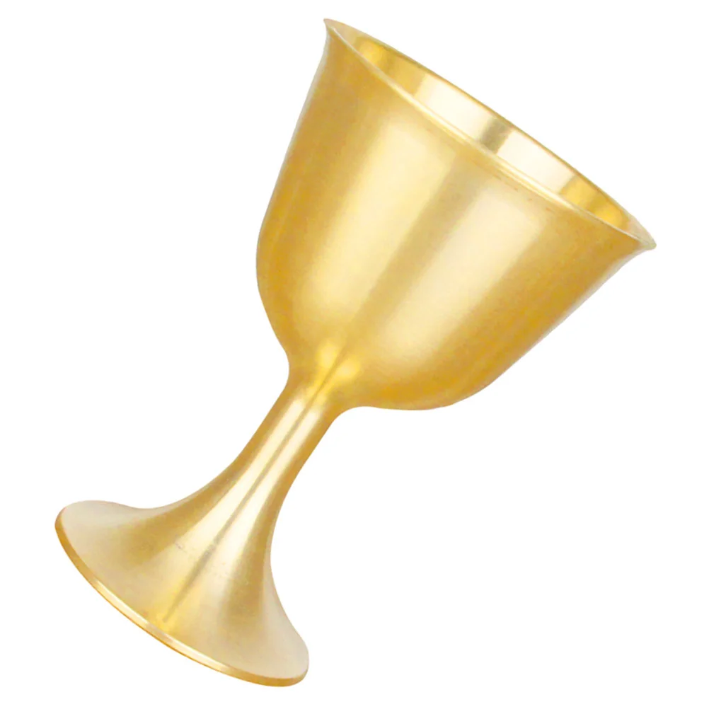 Cup Decor Glass Wedding Ceremony Decorations Temple Offerings Gold Chalice Golden Brass