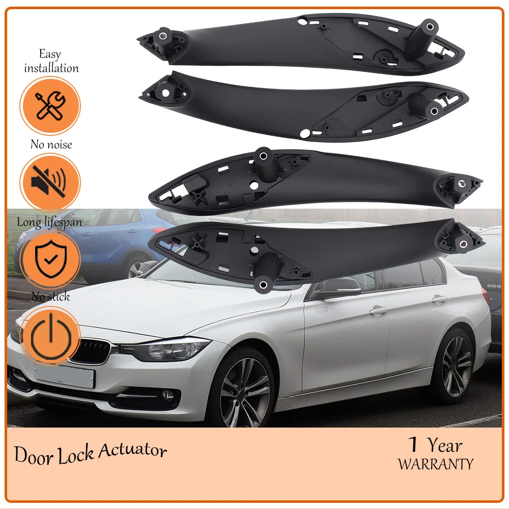 

Car Locks Black 1 Pair Front Left & Right Inner Door Pull Handles Armrest Panel for BMW F30 F31 F32 F36 2012-2018 OE 51417279311