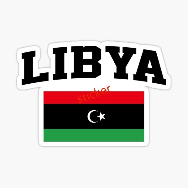 

Libya Car Stickers Occlusion Scratch Fashionable Creative Decals Caravan Windows Car Goods Waterproof Windows Vinyl JDM Decor