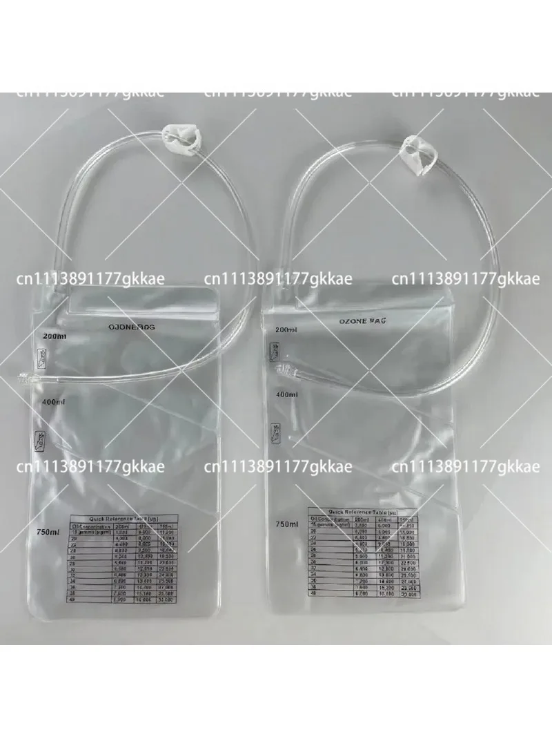Ozone Insufflation Bag 20 400 750 mL Three Volume Chamber Sizes for Rectal Use
