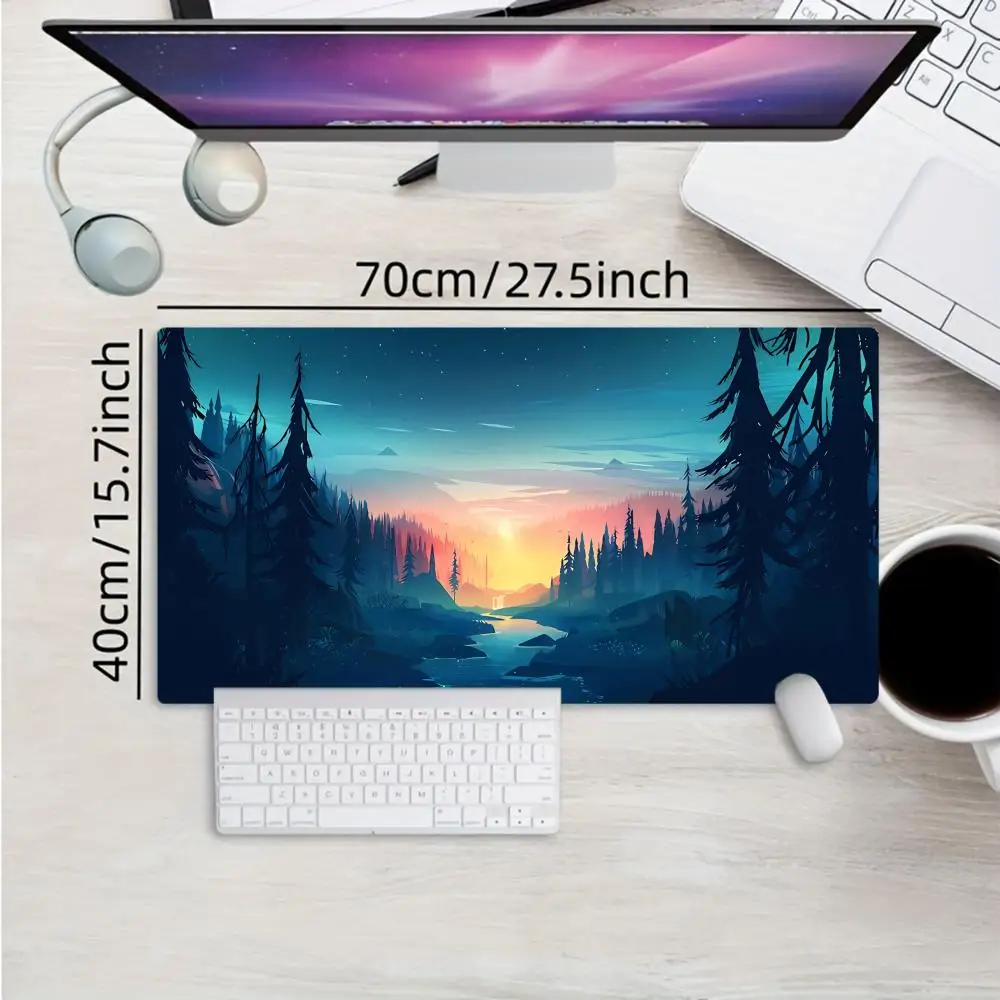 Landscape Game Mouse Pad, Computer Computer Accessories, Keyboard Table Pads,stitched Edges,perfect for Office and Game Settings