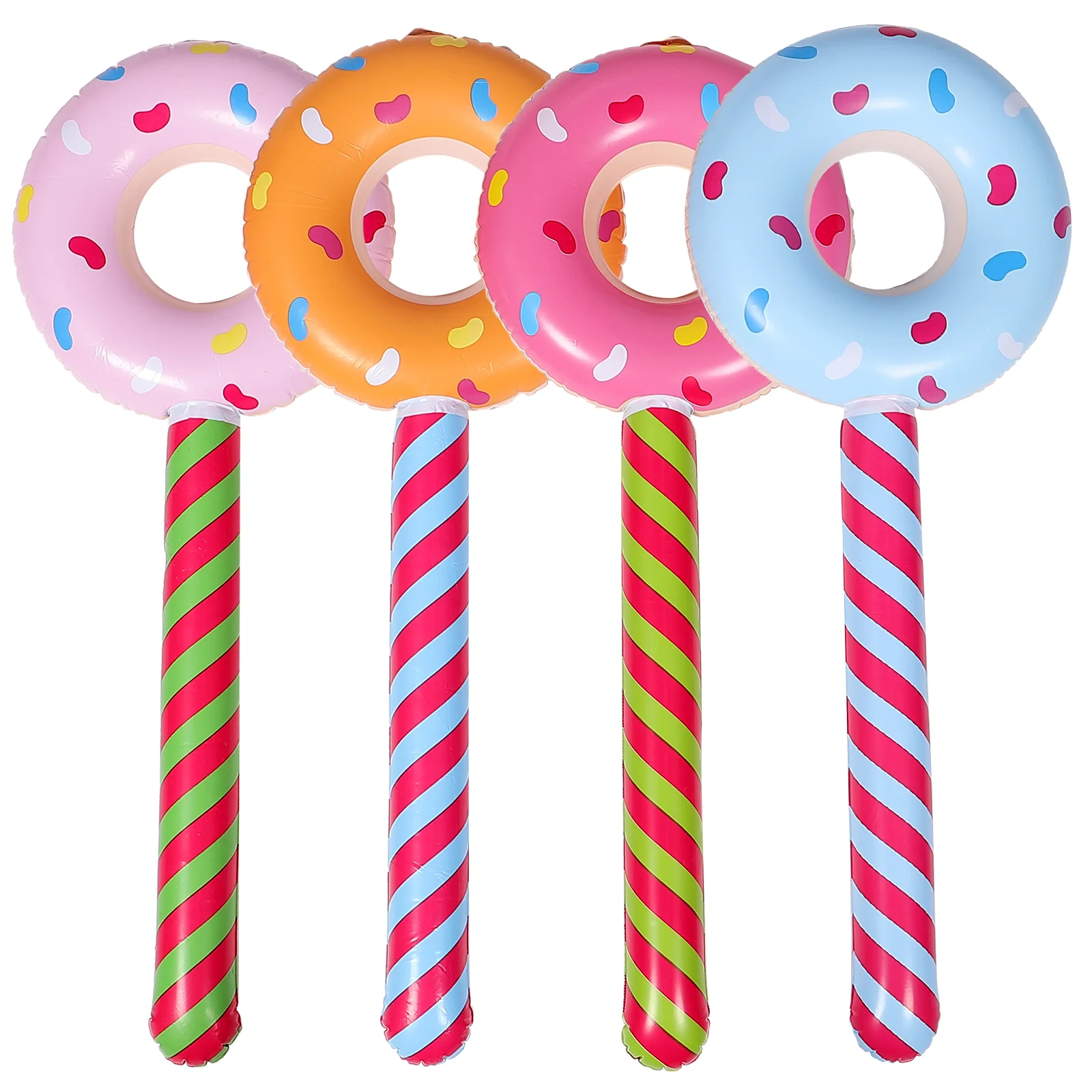 Inflatables Donut Lollipops Pool Float Donut Shape Lollipop Stick Balloons for Party