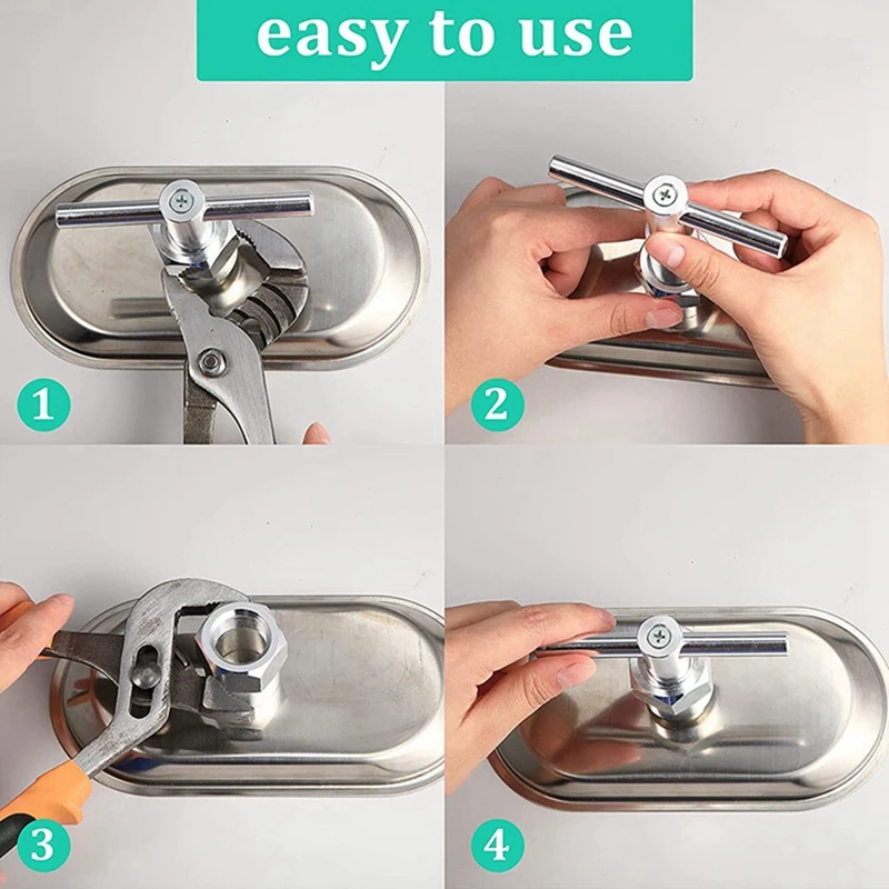 Extracteur de cartouche compatible avec Moen 1200, 1222,1225, outil de retrait de noyau de douche, 2 pièces