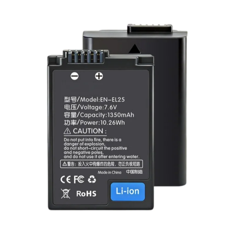 High-Quality New EN‑EL25 7.6V 1350mAh Camera Battery for Nikon Z30 Z50 ZFC Z50 Z50II 4241 Replacement Battery Fast Shipping