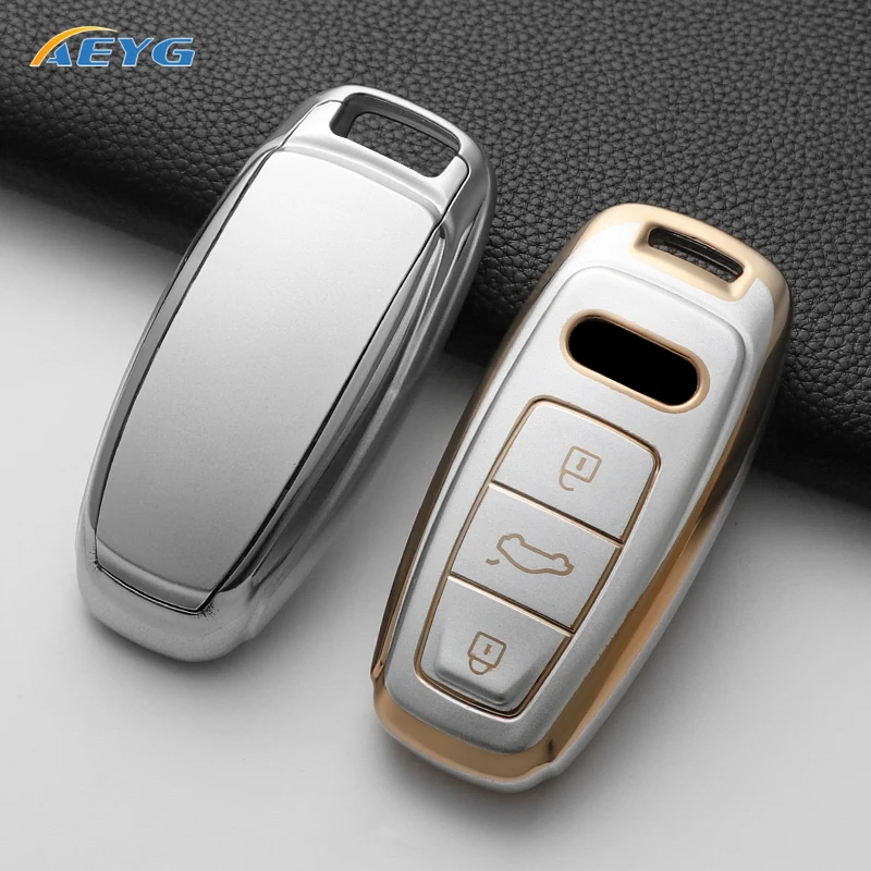 

New High Quality TPU Car Remote Key Case Cover Shell For Audi A6 A7 A8 C8 Q8 D5 E-Tron Protector Keyless Keychain Accessories