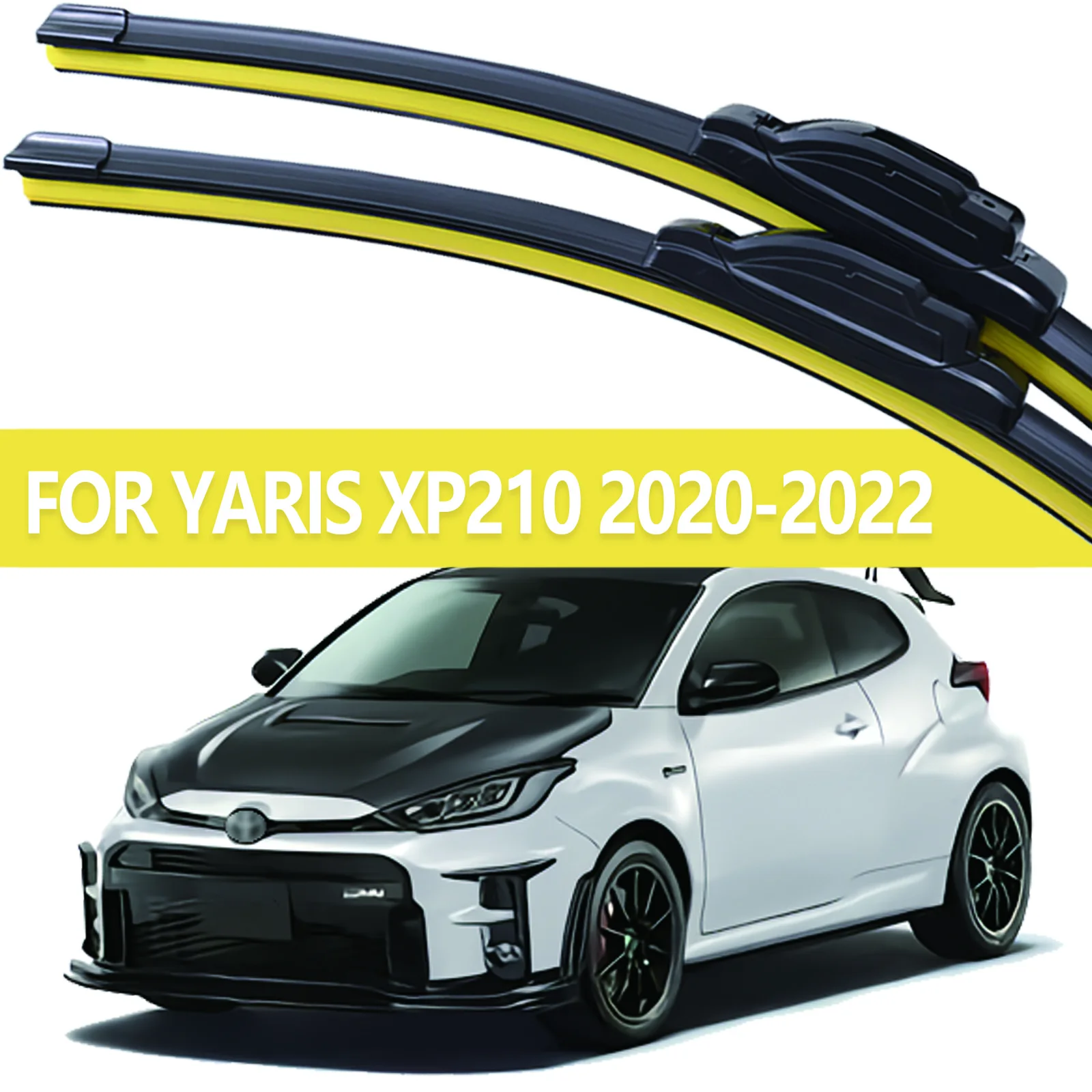 For Toyota Yaris XP210 2020-2022 MK2 2PCS Windshield Wiper Blades Windshield Cleaning Car Accessories