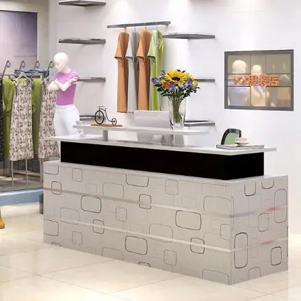 

us-Store Fixture Modern Shop Furniture Fashion Design Cashier Desk, Wooden Checkout Counter for Boutique！