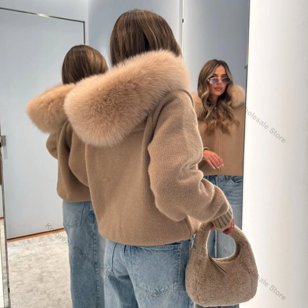 Women Oversized Knit Sweater Pullover Long Sleeve Soft Warm Casual Streetwear Fashion Autumn Winter Top Cardigan for Women