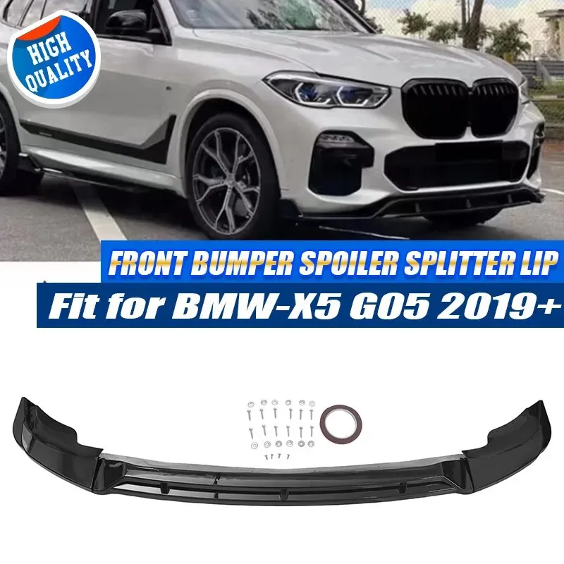 Front Bumper Lips For BMW X5 G05 M Sport 2019-2023 Car Front Bumper Splitter Lip Spoiler Diffuser Covers Guards Body Kits