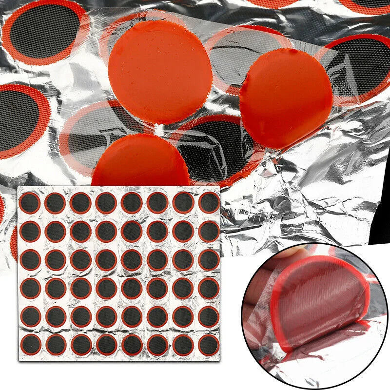 Tire Puncture Repair Patch 25mm 35mm Motorcycle Bicycle Tyre Inner Tube Rubber Patches Piece Quick Repair Tools