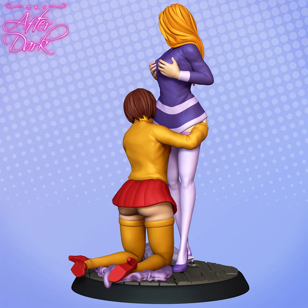 

1/24 3d Printing Model Kit Daphne and Velma NSFW Resin Figure Model Kit DIY Miniature Reduction Statue Unpainted Kit Toys