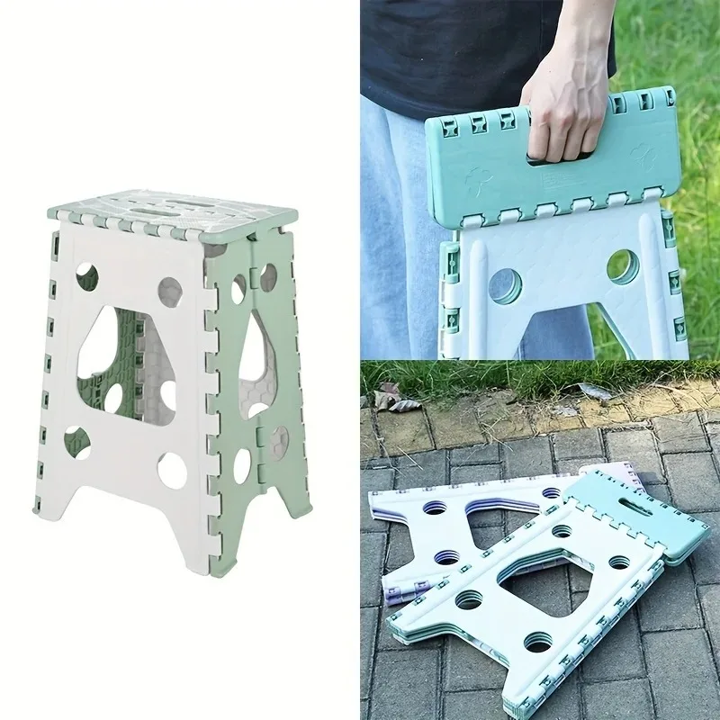 Convenient folding stool mini living room kitchen folding stool outdoor picnic camping chair fishing plastic folding chair