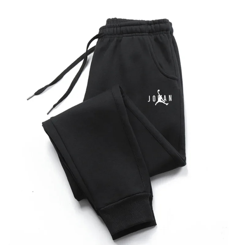 Otoño Invierno hombres Joggers pantalones casuales con cordón pantalones de chándal de lana entrenamiento correr gimnasio Fitness pantalones deportivos ropa deportiva