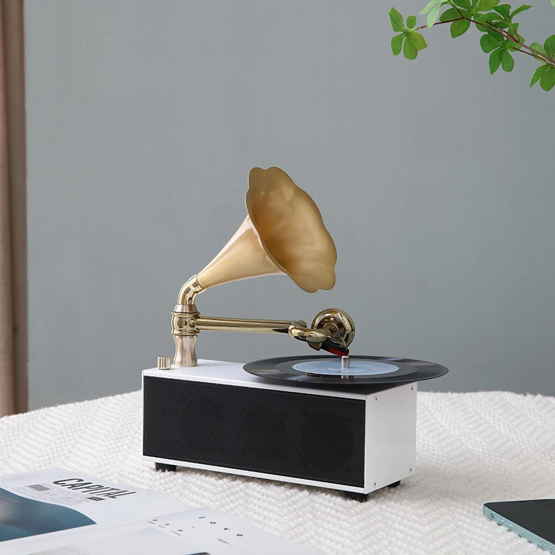 Pemutar Rekaman Vinyl Gramofon Bluetooth Audio Vintage Pemutar Rekaman Lama