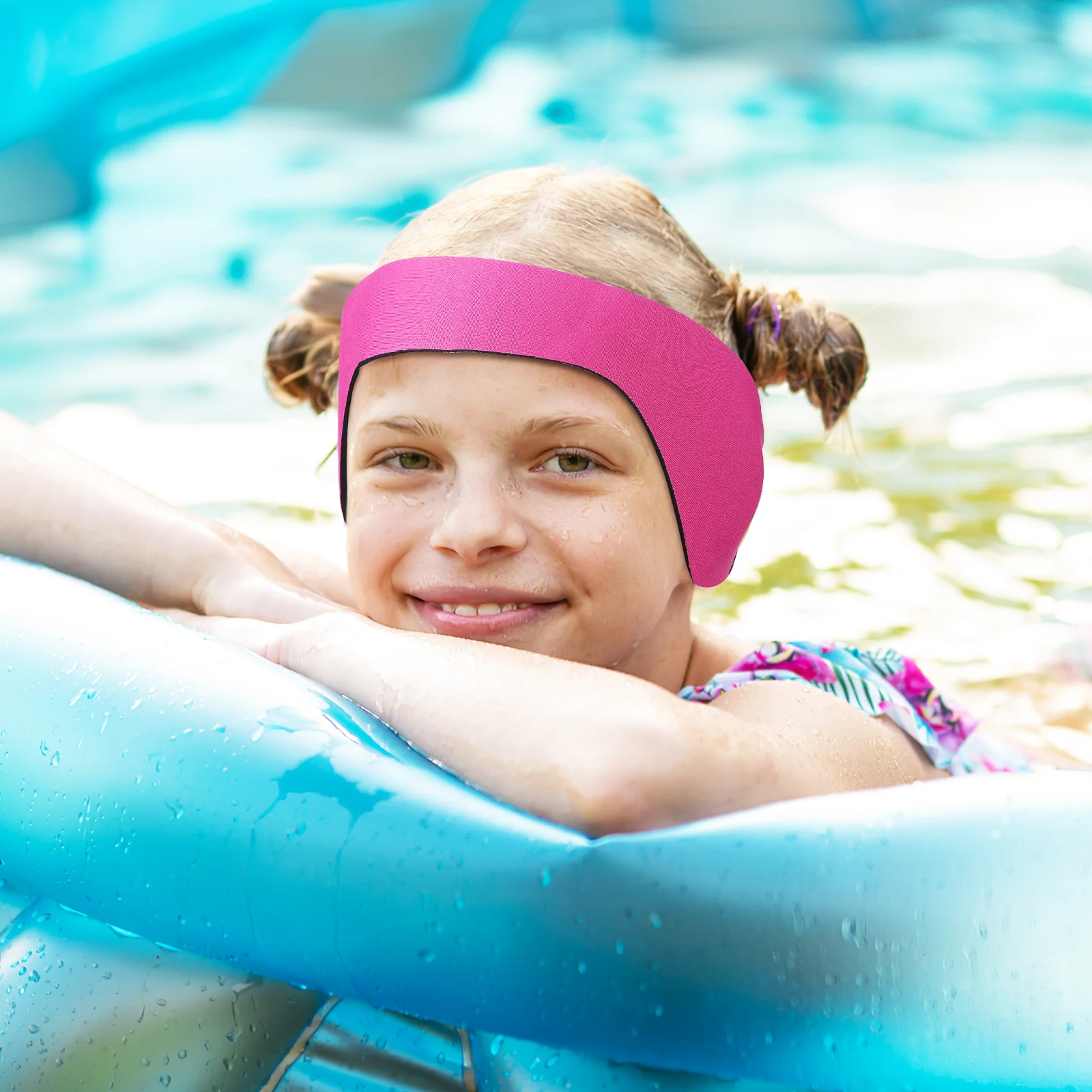 2 pcs Swimming Ear Headbands For Kids Waterproof Ear Protection Band Reusable Swim Bath Hair Tie Yoga Surfing Headband