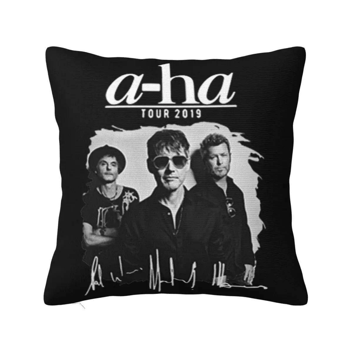 A'Ha Band Tour 2019 Signature Many Colors New Arrival New Print 2021 Streetwear Cartoon Beautiful Vacation Pillow Case