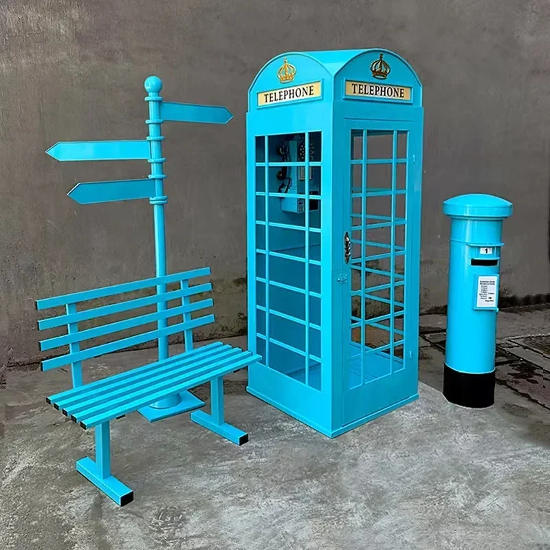 Factory Price London Classic Phone Booth Customized Metal Pink Telephone Booth For Sale