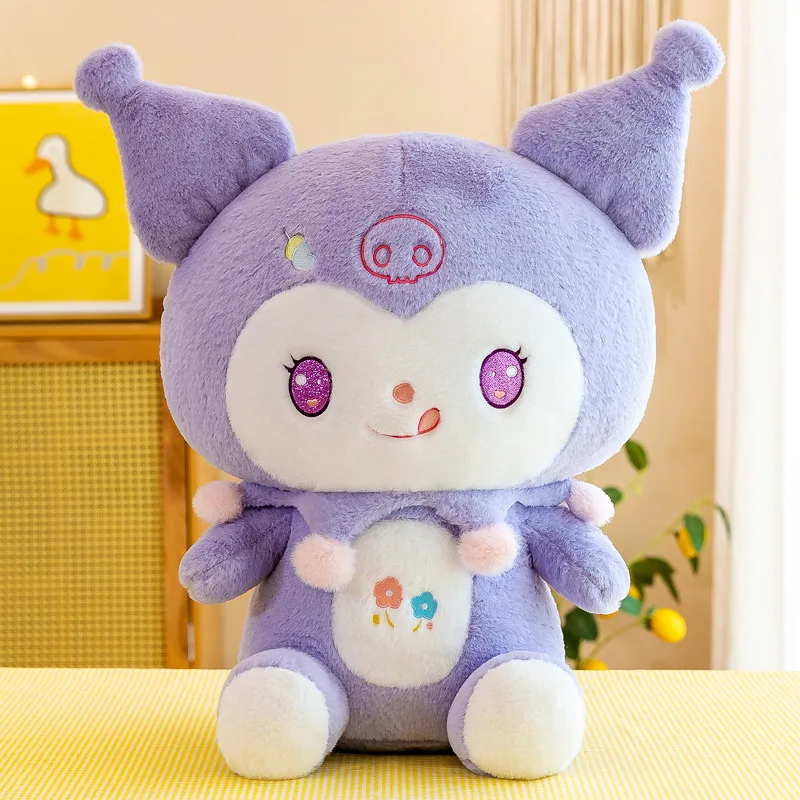 25 cm Sanrio Kuromi Plüschtiere Kissen Cartoon Niedliche Kuromi Plüschpuppe Kawaii Anime Elf Gefüllte Puppe Weihnachten Geburtstagsgeschenk für Mädchen