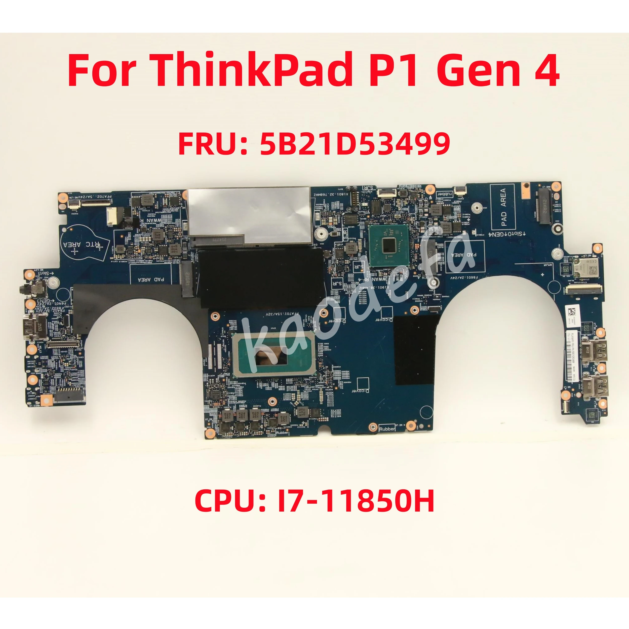 

Материнская плата для ноутбука Lenovo ThinkPad P1 Gen 4 type 20Y3, 20Y4 CPU: I7-11850H FRU: 5B21D53499 100% Test OK