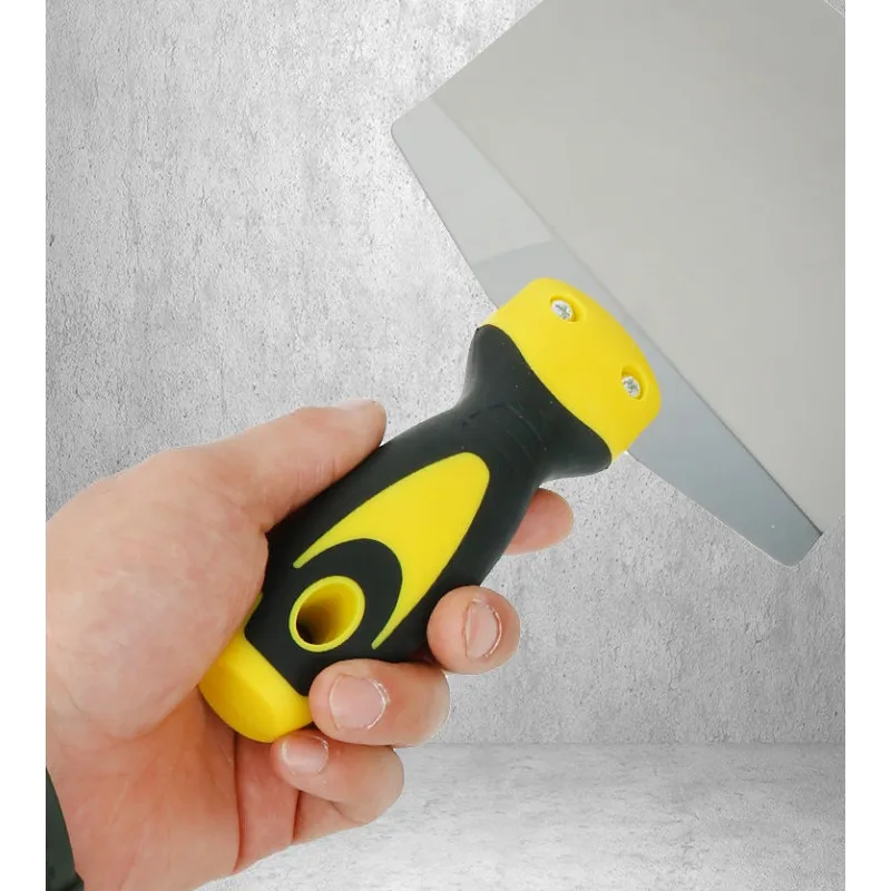 Scraper Knife-Stainless Steel Putty Knife Wall Paint Plastering Trowel Arc Putty Shovel Paint Feeding Scraper Construction Tool