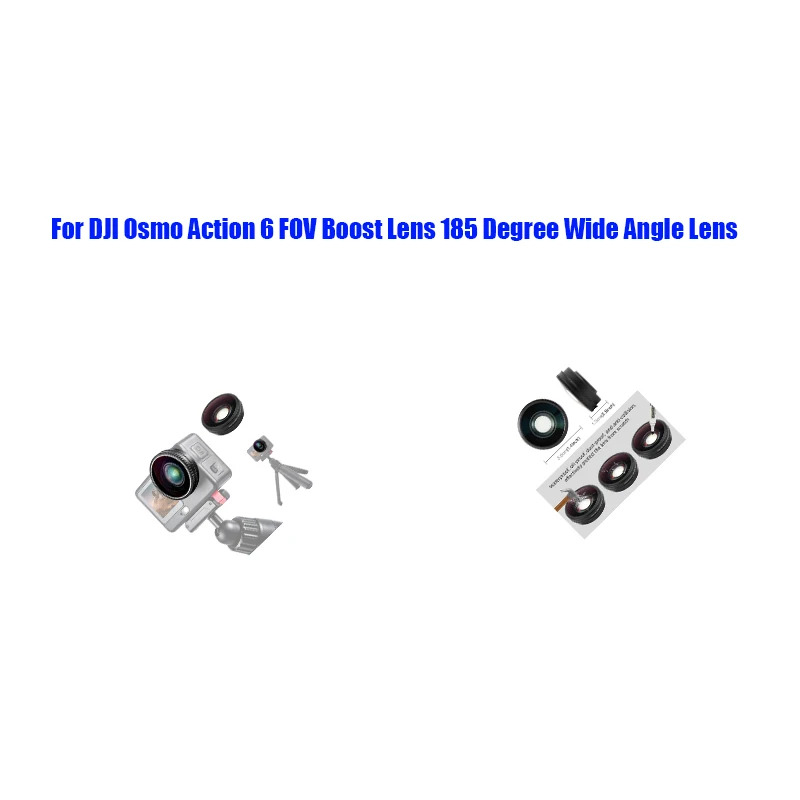 For DJI Osmo Action 6 FOV Boost Lens 185 Degree Wide Angle Lens