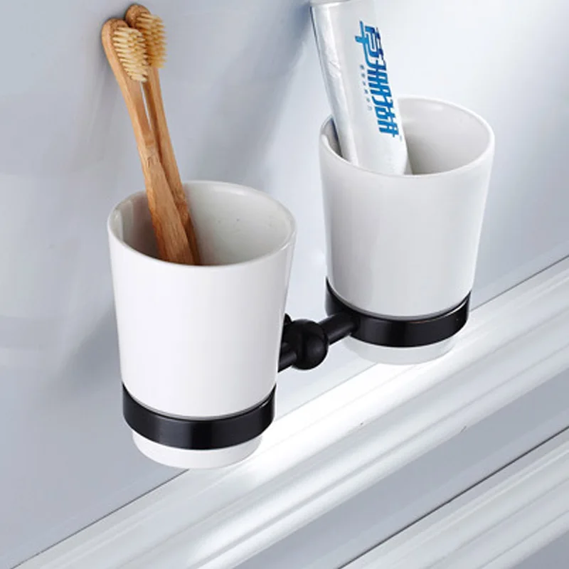 Ceramic Toothbrush Cup Transparent and Matte Glass Tumbler Cup Bathroom Accessories 97-TC