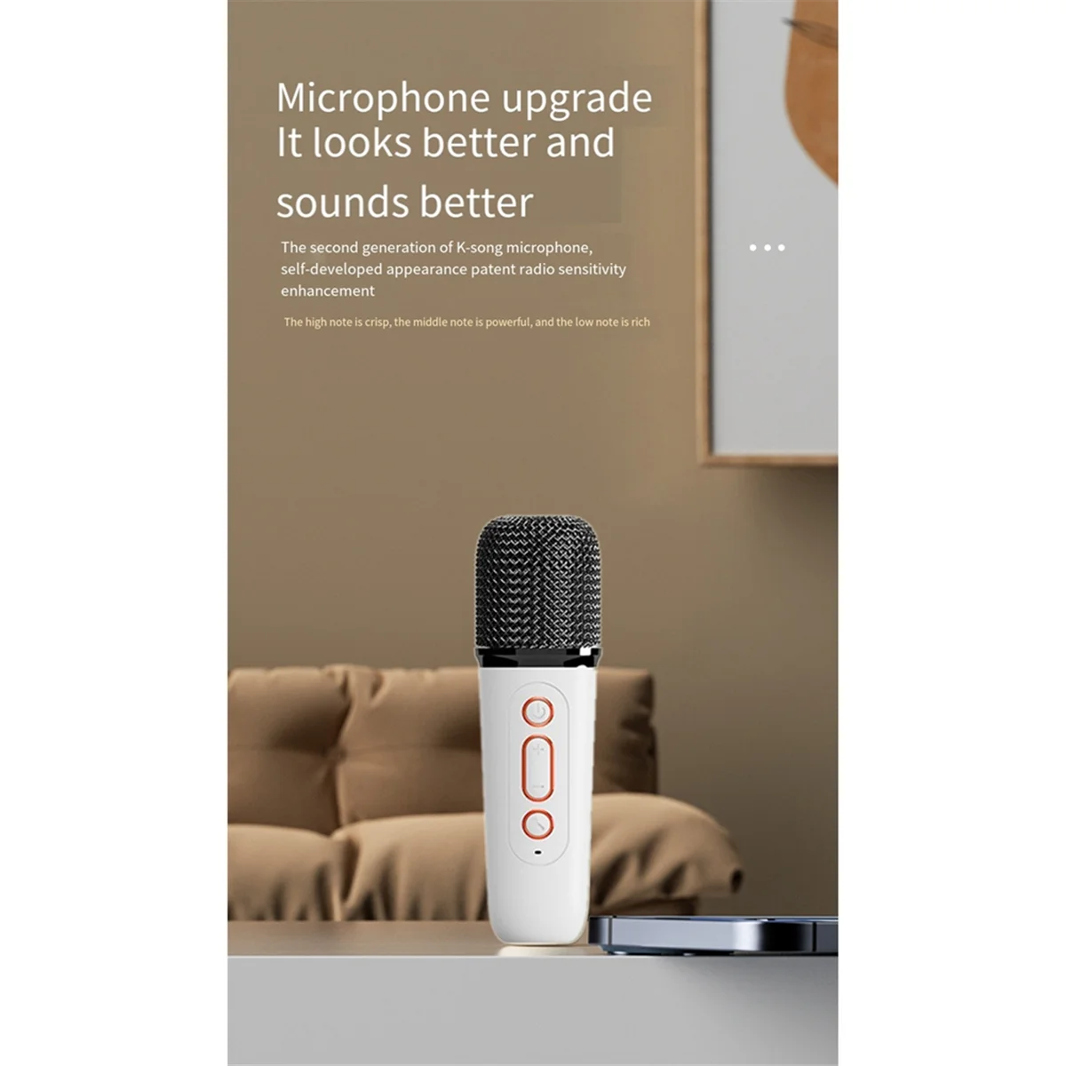 DYJ-zpKaraoke Machine Mini Singing Machine Bluetooth 5.3 Portable Speaker with Led Music Rhythm Light for Family and