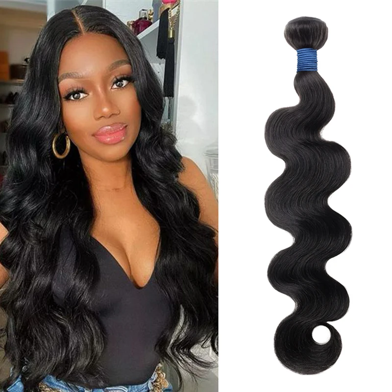 Deep Wave Bundles Human Hair Deep Wave Bundles 100% Virgin Human Hair Bundles Double Weft Curly Weave Bundles Natural Black