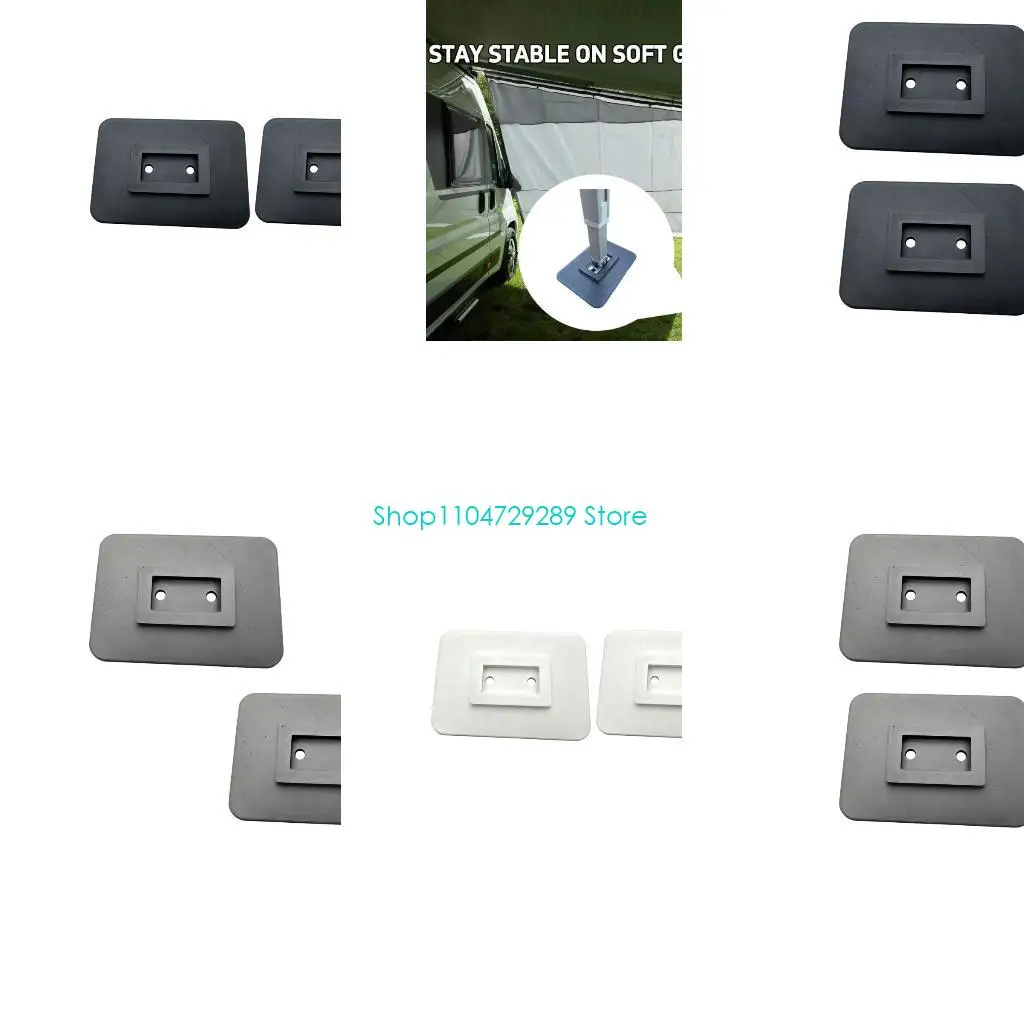 D8KE Lightweight Travel Trailer Awning Foot Pads for Enhanced Stability on Uneven Surfaces