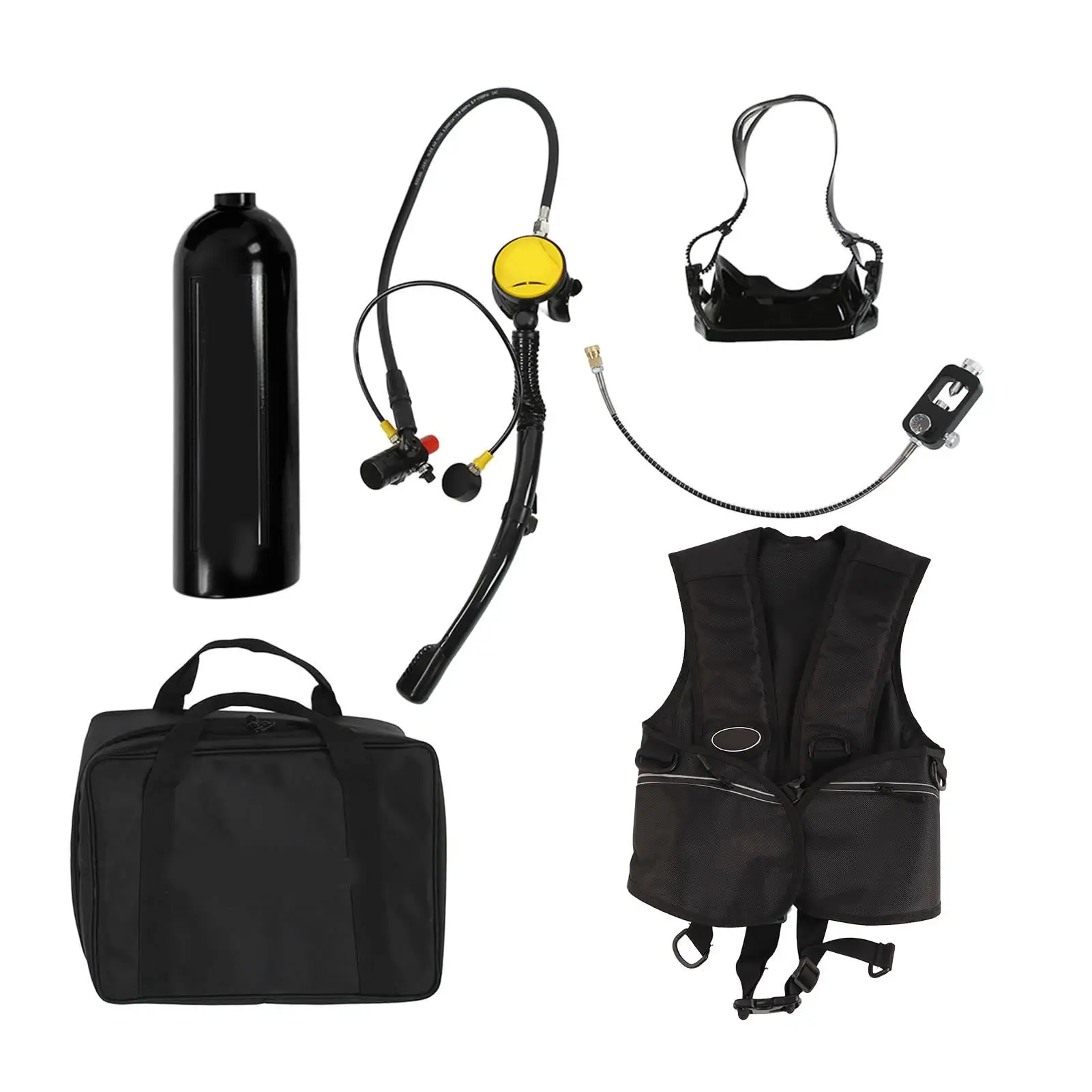 

DS‑2000 2L Oxygen Tank Diving Equipment with Mini Scuba Cylinder Set & Goggles