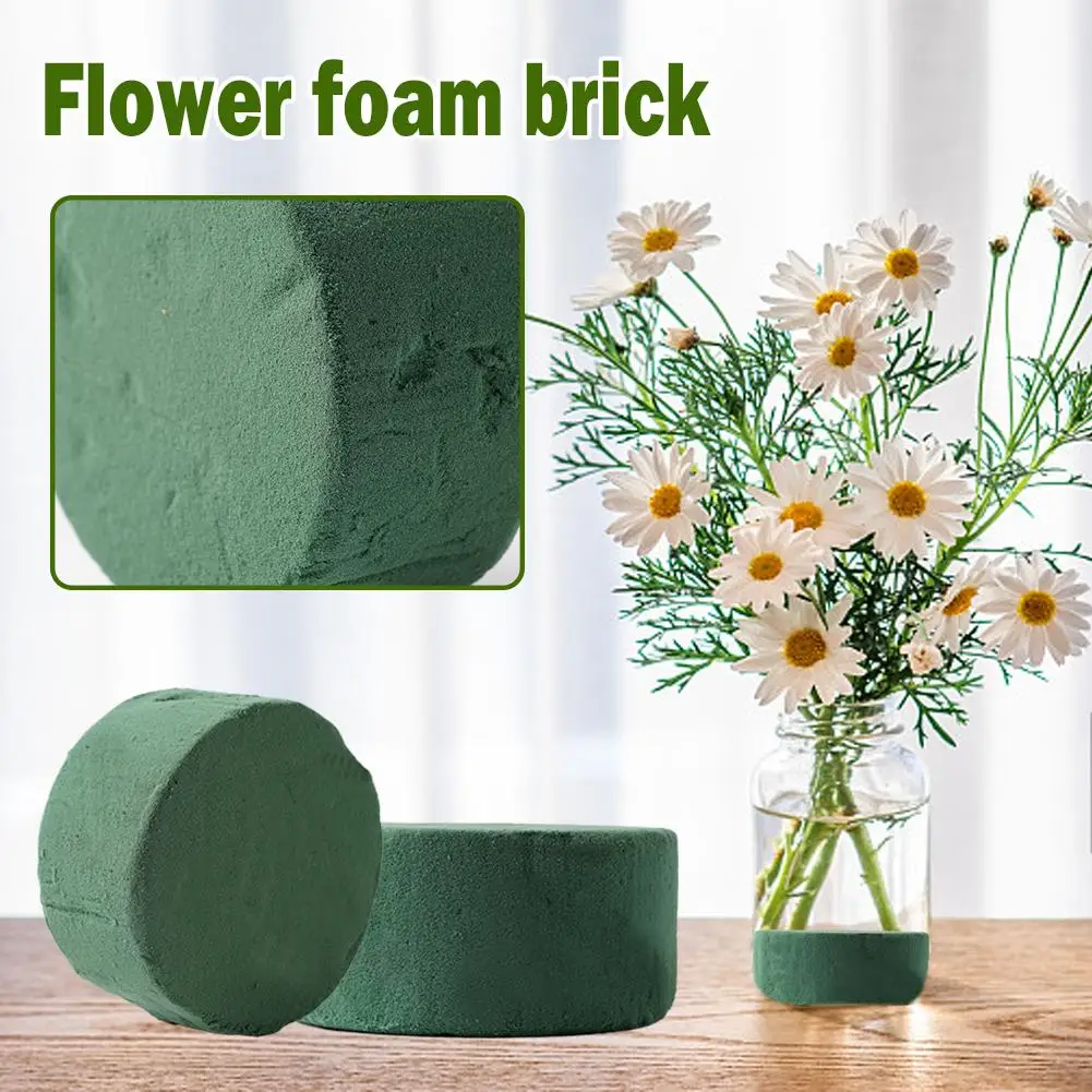 

1Pc Flower Foam Brick Wedding DIY Craft Floral Arrangement Brick Foam Fresh-Keeping Green Round Water-Absorbing Garden Y1Q9